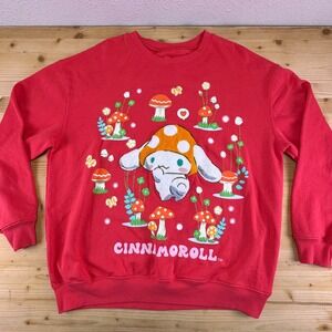 Sanrio Cinnamoroll Mushroom‎ Graphic Sweater Red Size L Hybrid Apparel 2024